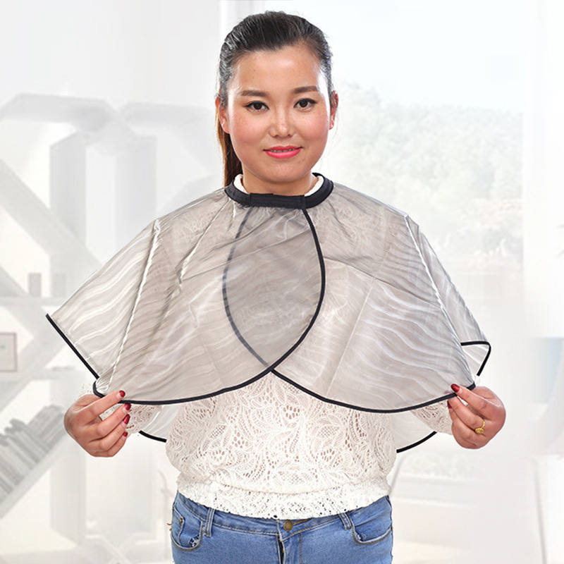 洗头围布半透明波浪纹离子烫洗头披肩 披肩厂家批发