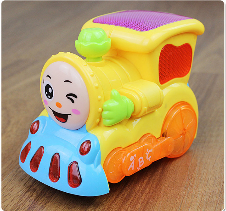 嘉尔乐电动万向小火车儿童益智趣味火车头0913a灯光音乐火车