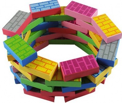 斯尔福彩绚砖 幼儿园积木砖块玩具 儿童积木砖 泡沫砖 搭建砖