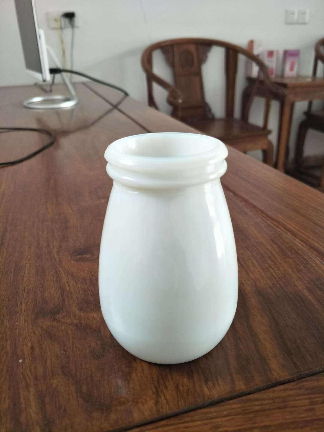 老酸奶罐白瓷奶瓶 玻璃布丁瓶 鲜奶瓶带盖子 透明酸奶玻璃瓶定制