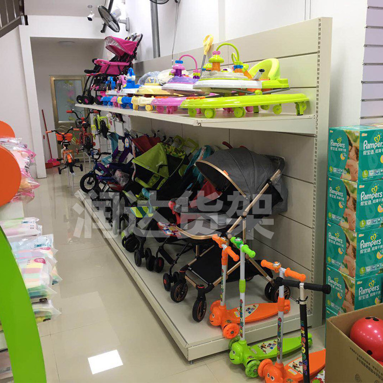 屈臣氏货架 母婴店童车架 童车展示架 超市中量级儿童车架