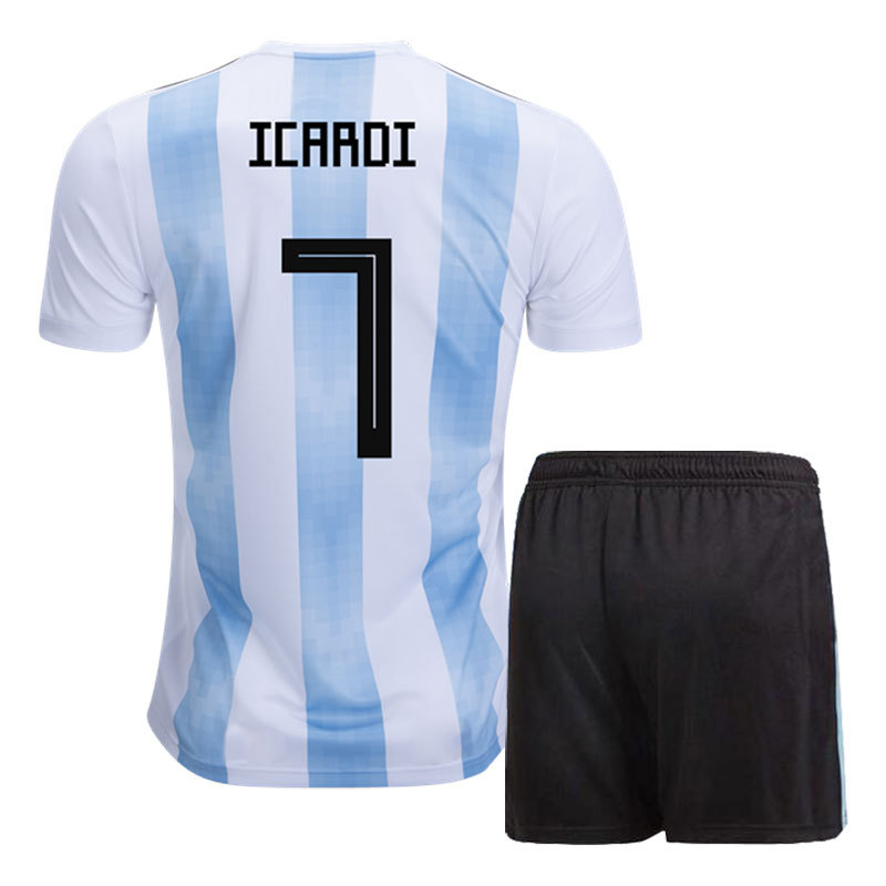 世界杯阿根廷球衣2018世界杯足球套装阿根廷足球服定制印字号队服