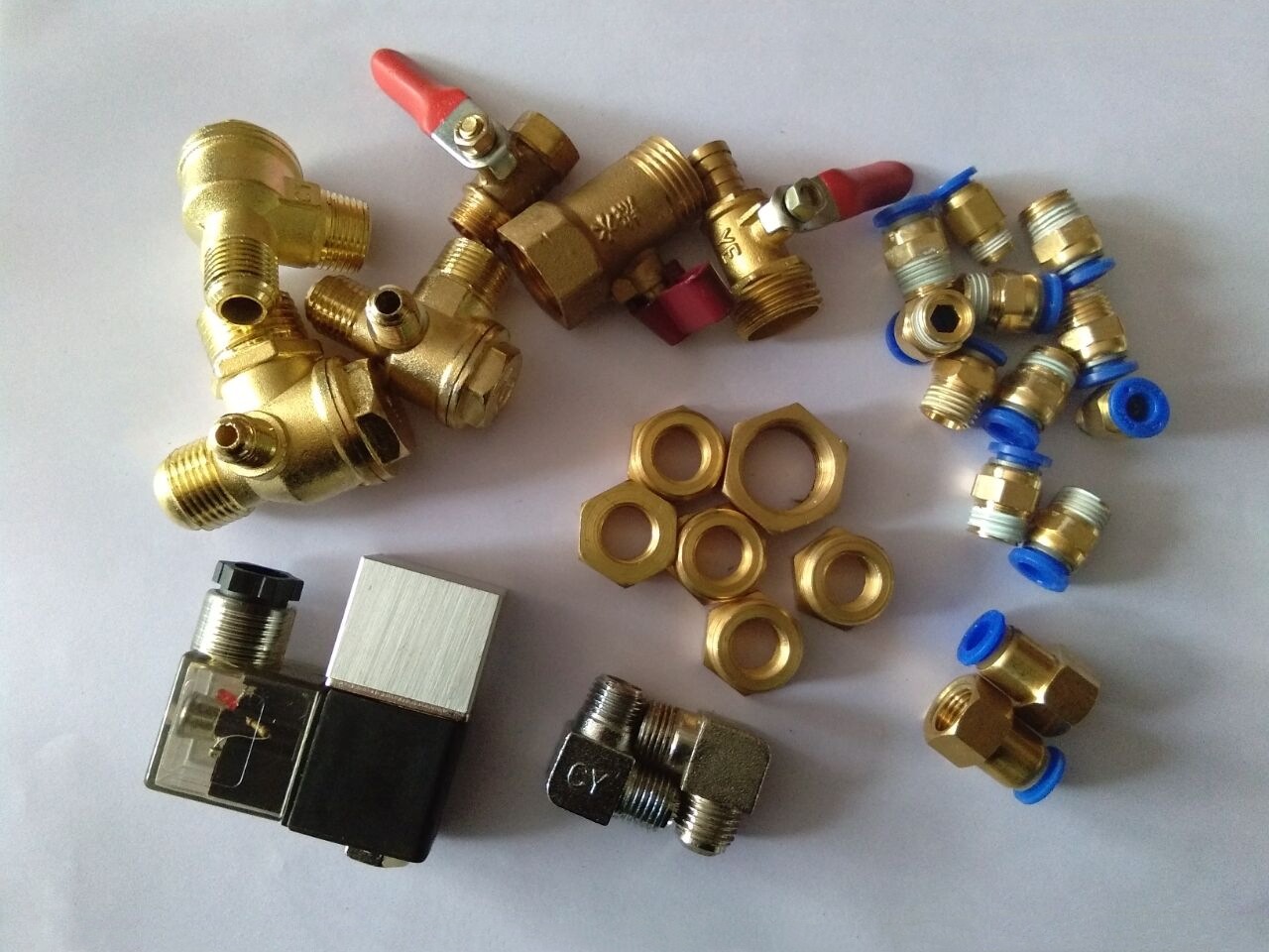 静音空压机配件直角弯头软管接头泵头出气口弯头 消音器电磁阀