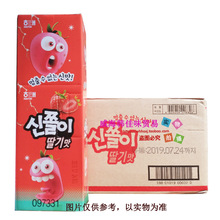 海太长条软糖舌头糖24g草莓味糖160支箱韩国进口零食品糖果