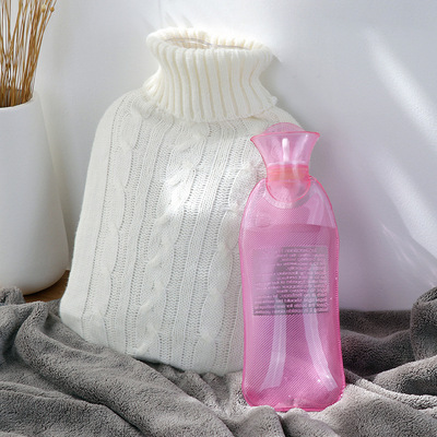 清仓透明暖水袋冲水注水热水袋大号灌水防爆暖宫成人加厚毛绒橡胶