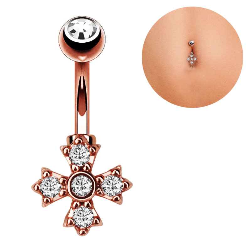欧美热销新款锆石肚脐环 创意锆石脐扣脐环 穿刺饰品热卖