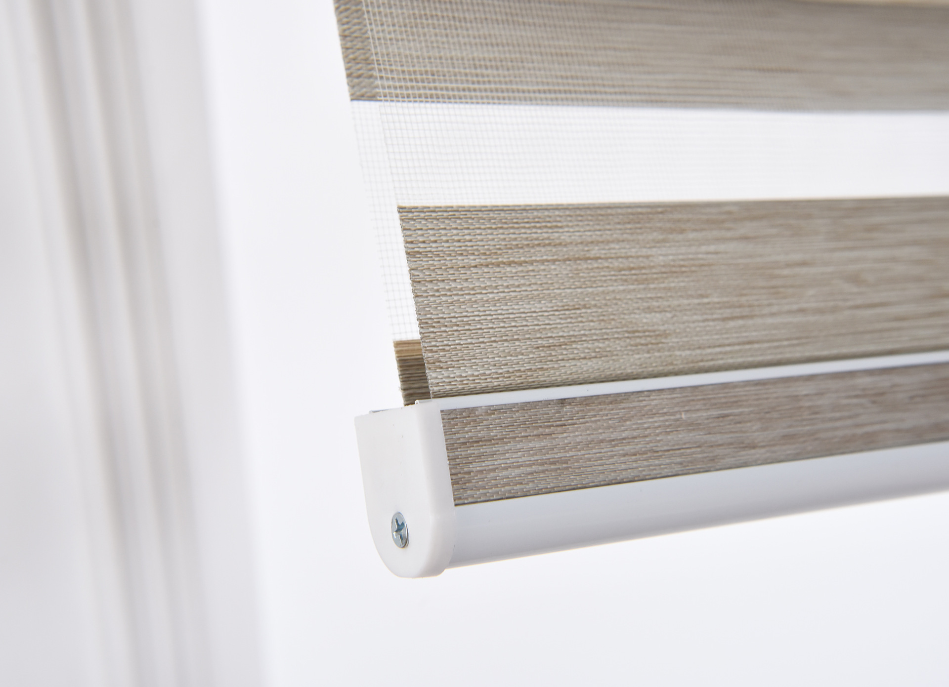 韩式柔纱帘仿亚麻卷帘双层遮光卫生间卧室阳台百叶窗帘定制