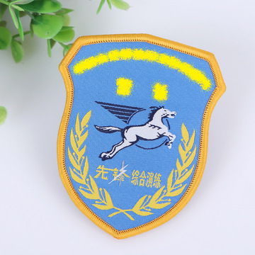 学生军训演习臂章定做 刺绣臂章 刺绣魔术贴 胸牌布贴 订制制作