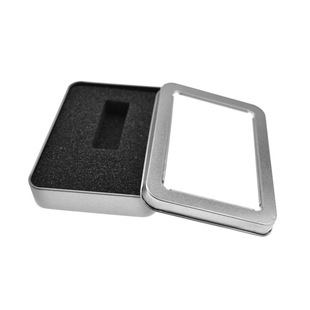 卡片名片盒115*85*22 全开窗铁盒定制 微章u盘包装盒 铁皮盒子