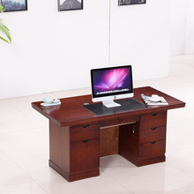 苏州办公家具油漆经理写字老师电脑办公桌老板台红黑胡桃办公桌子