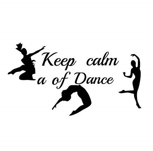 跨境专供keep calm a of dance英文舞者精雕家庭装饰墙贴一件起批