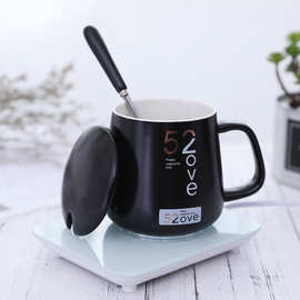55度暖暖杯恒温杯马克杯子加热器恒温器加热杯垫暖杯碟520情侣杯