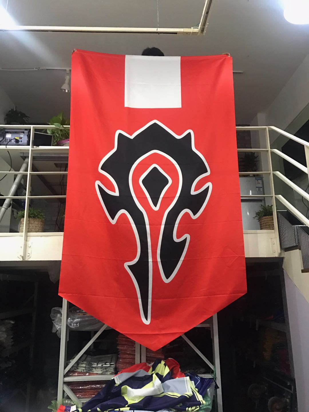 魔兽世界挂旗cosplay道具 部落联盟旗帜制定 工作室宿舍装饰挂布