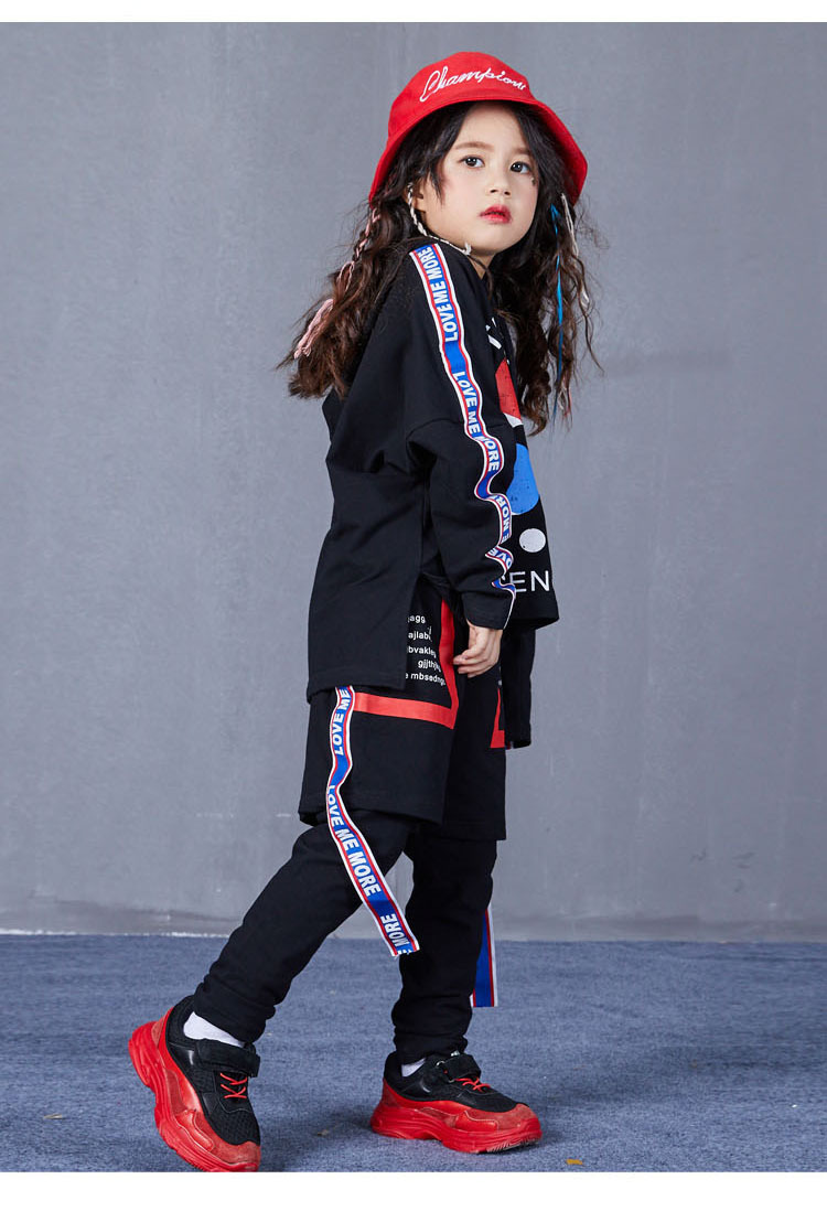 童套装儿童卫衣2018新款秋款街舞套头中小儿童韩版男童嘻哈套装潮