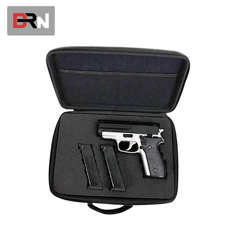 便携式手枪包装盒首饰珠宝盒现金车载保险箱枪盒 定制斜跨枪包