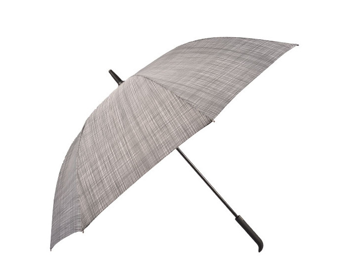 厂家直销 23寸创意灰色细格条纹直杆伞 长柄晴雨伞 礼品伞定制
