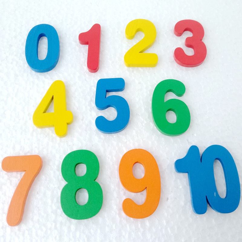 优质儿童早教10个数字 木质早教宝宝认数字 0-10幼儿早教立体数字