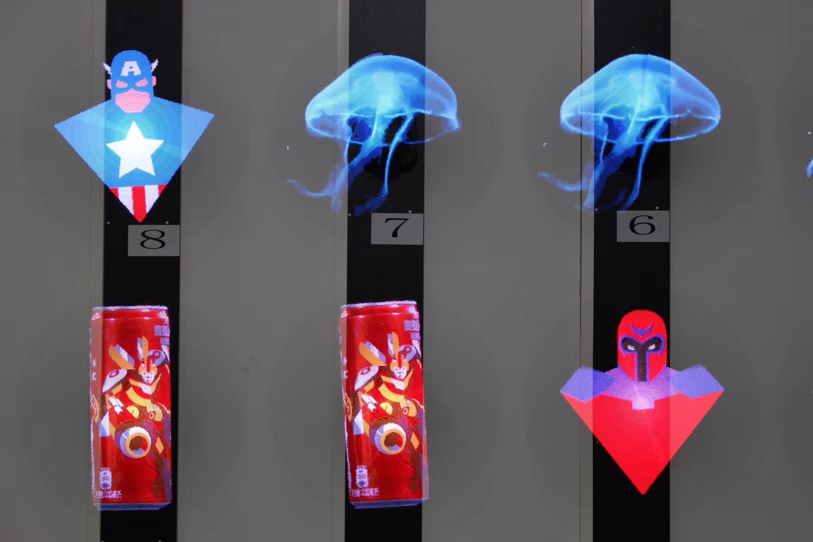 厂家直销led3d全息投影风扇广告灯两叶款壁挂式广告投影灯logo灯