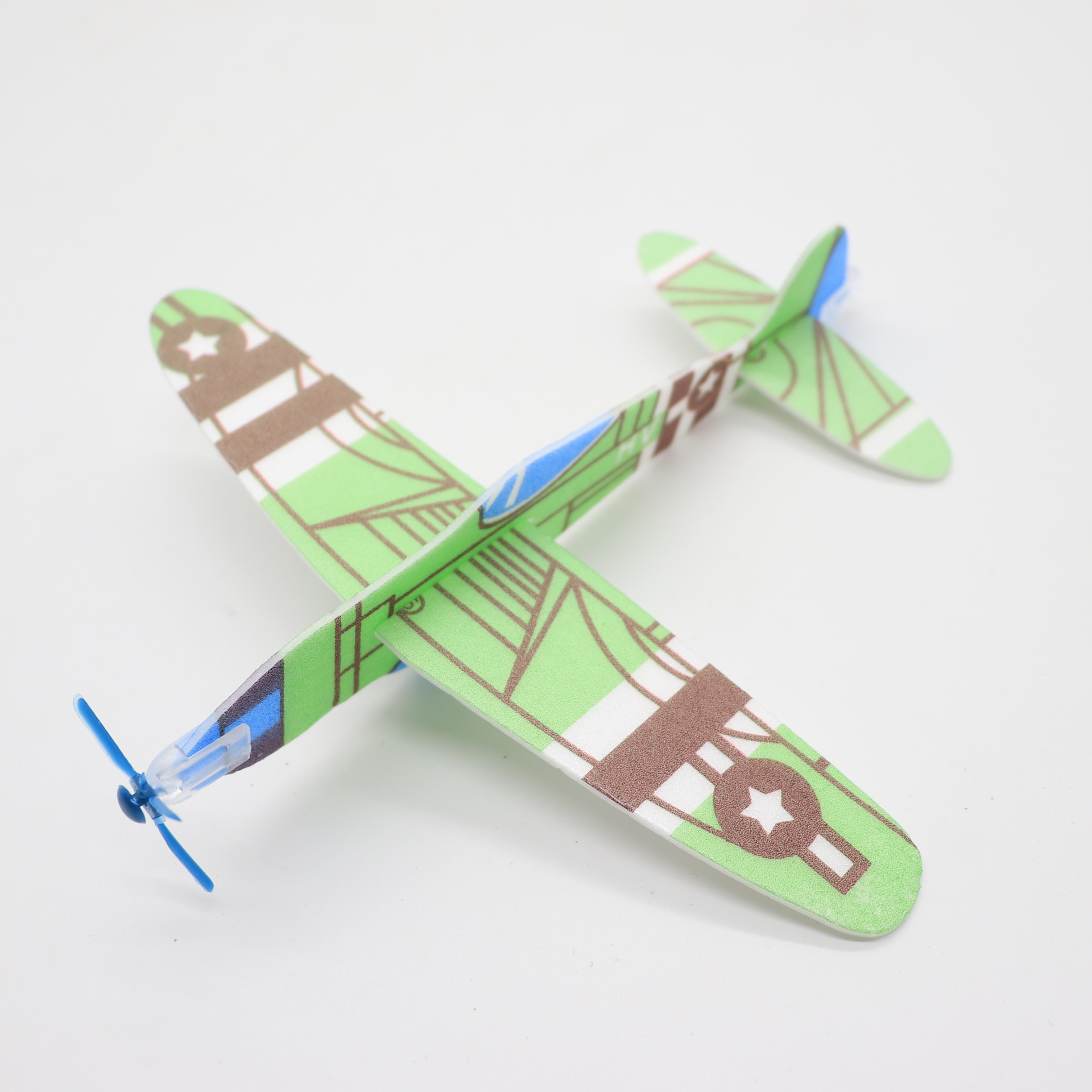 创意儿童玩具 魔术回旋飞机 泡沫纸飞机 模型拼装 热销地摊货源