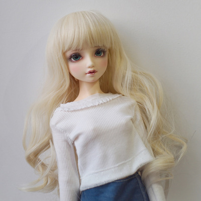 现货直销bjd娃娃 sd娃娃 1/3 1/4 1/6 女娃 齐刘海淡金长卷发