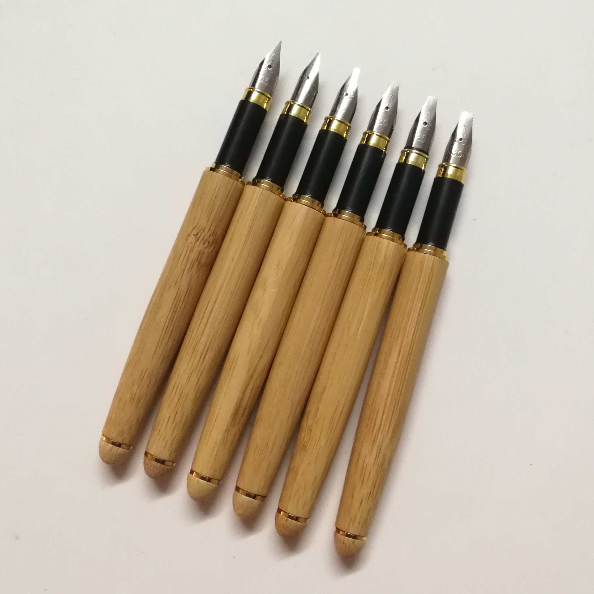 新品竹子笔平行尖美术钢笔鸭嘴平尖哥特体罗马体藏文钢笔厂家