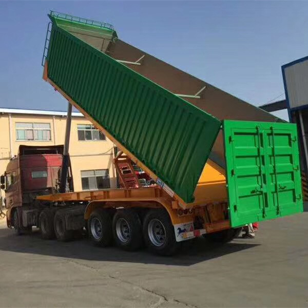 出口乌兹别克斯坦13米侧翻自卸半挂车多少钱