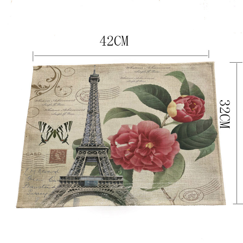 Big Promotion Christmas Placemat Amazon Cross-Border Western-Style Placemat Linen Tablecloth Snowman Table Mat Heat Proof Mat Holiday Napkin