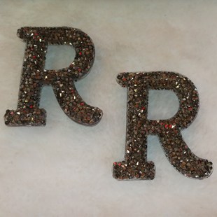 立体字母烫钻批发 环保背胶贴钻 logo烫钻 高档鞋帽diy配件