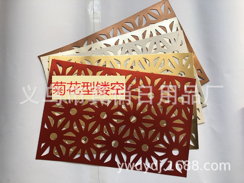 皮革镂空餐垫防滑隔热餐垫 欧式防水防滑桌垫详情10