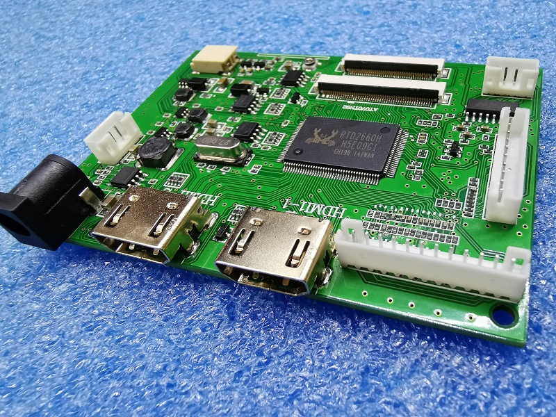 pcb800806液晶屏幕驱动板双hdmi 1vga信号源通道
