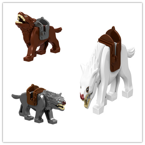 棕色白色灰色狼座指环王霍比特人魔戒动物坐骑外贸袋装