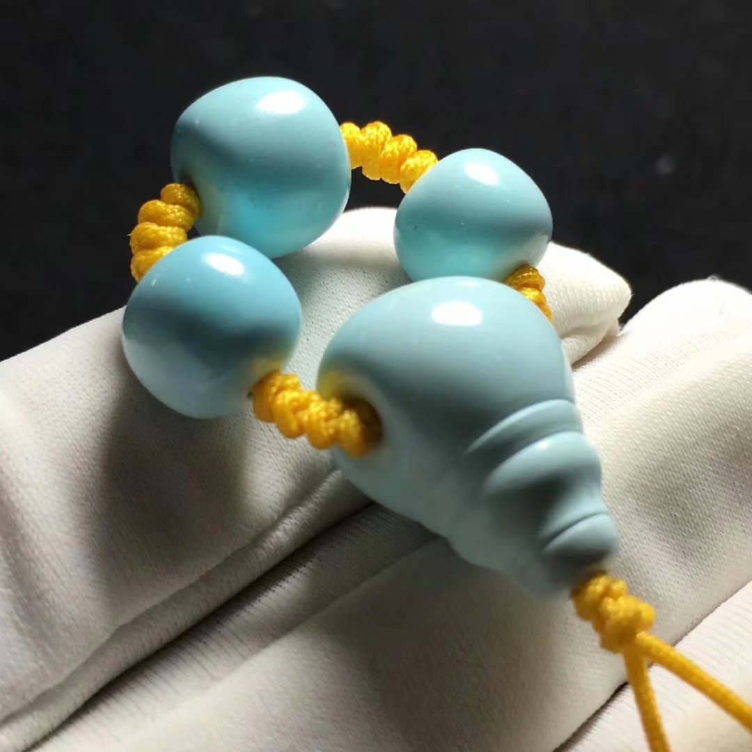 廊坊原矿高瓷老型套装秦古料三通佛头 如心绿松石产地批发价格优