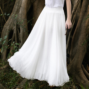 白纱裙半身长裙