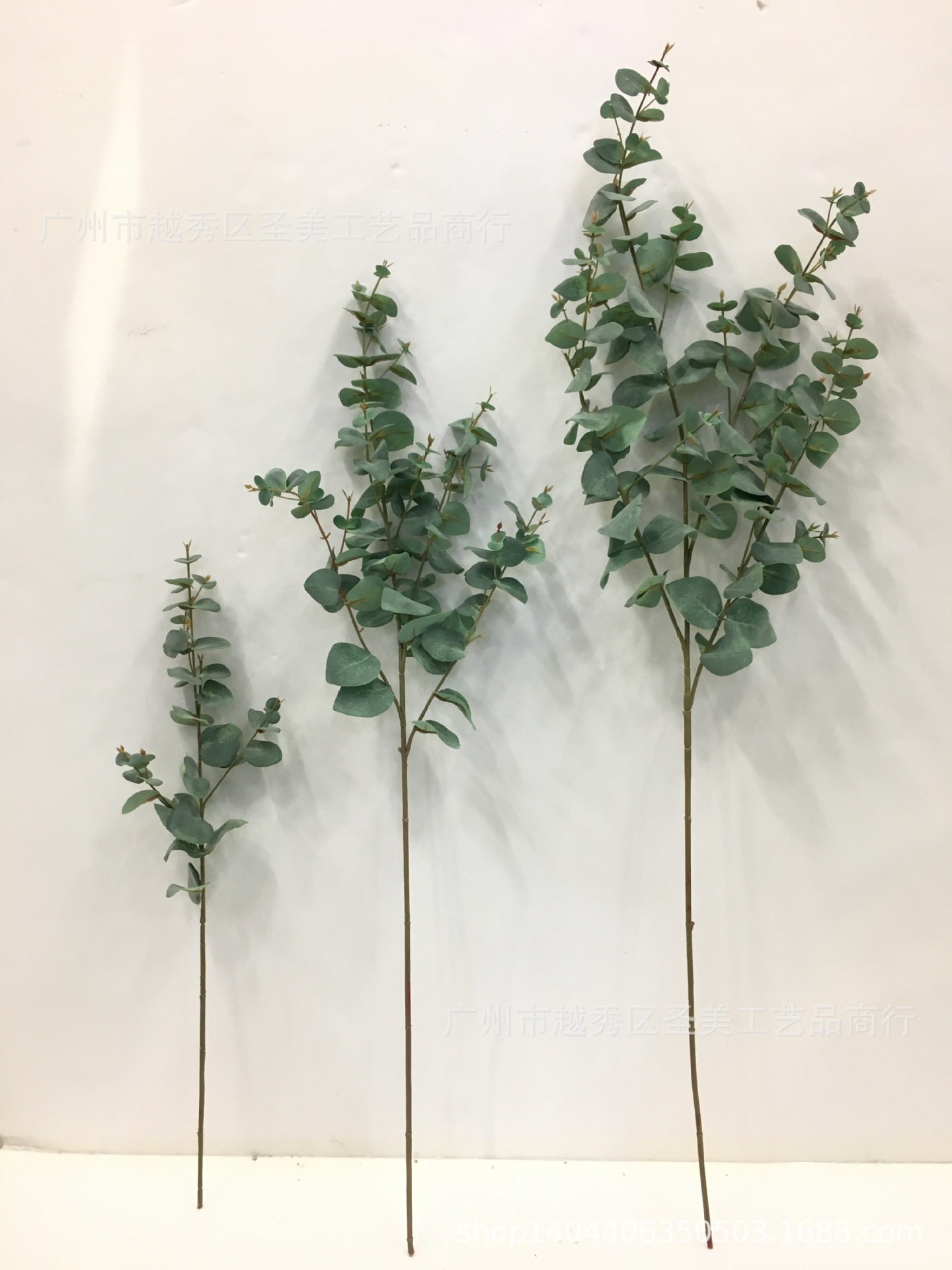 仿真金钱叶桉树尤加利叶家居装饰假花毛浆金钱叶厂家直销 批发