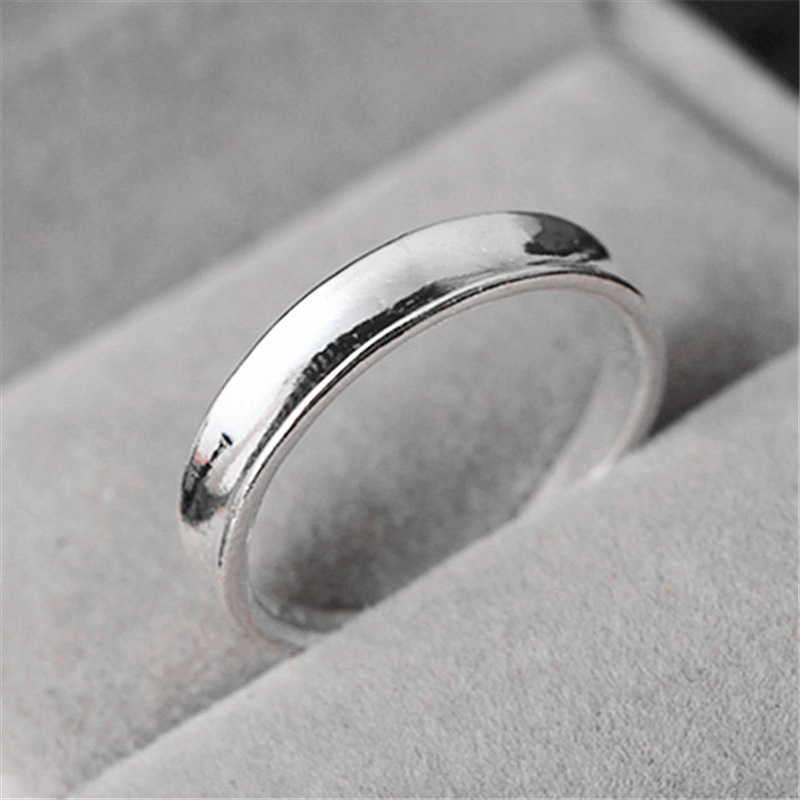 欧美时尚银饰戒指 个性创意韩版凹形光面开口指环 跨境戒指-阿里巴巴