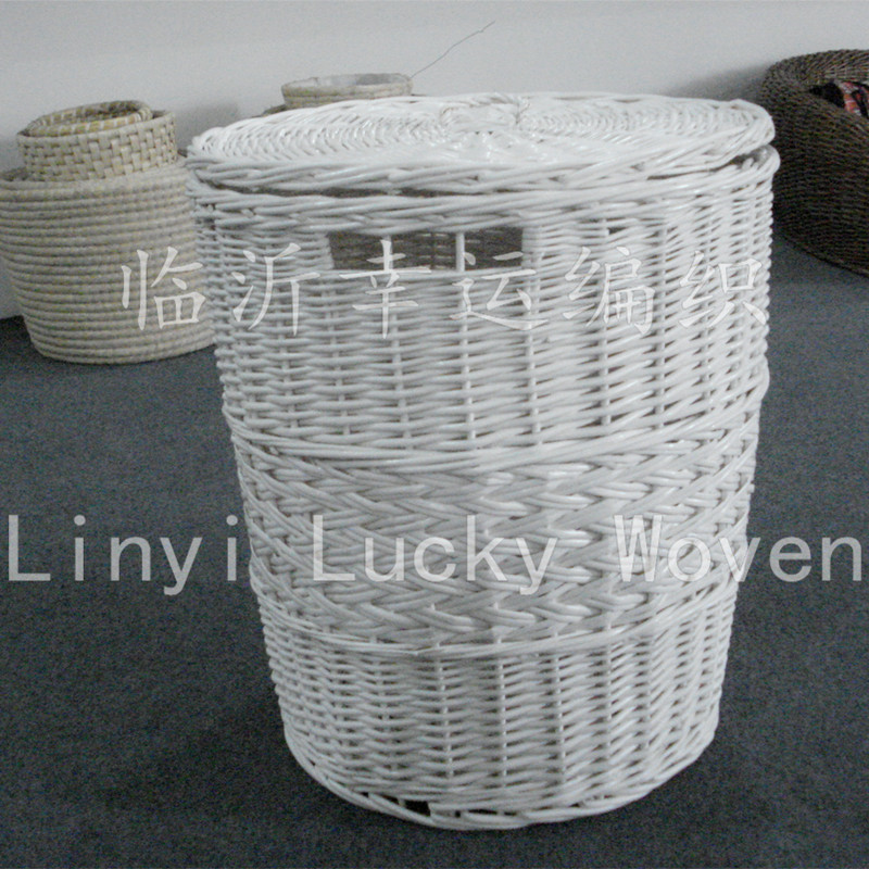 Lucky Woven High-End Wicker Including the Lining Cloth Hotel Clothes Storage Basket Household Hotel Laundry Basket