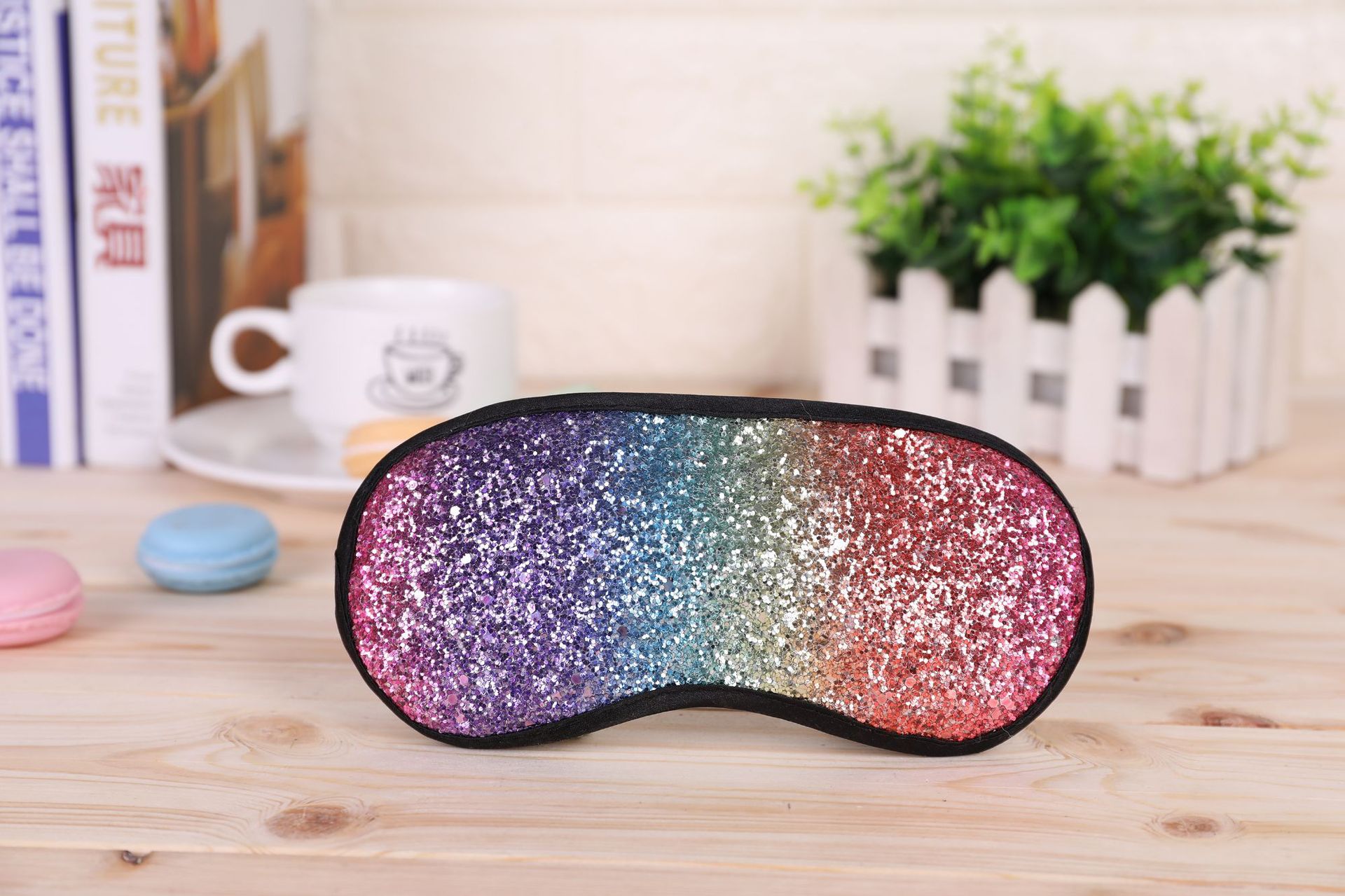 511裕瑞丰外贸新款七彩亮片睡眠眼罩遮光男女通用护眼罩批发定制