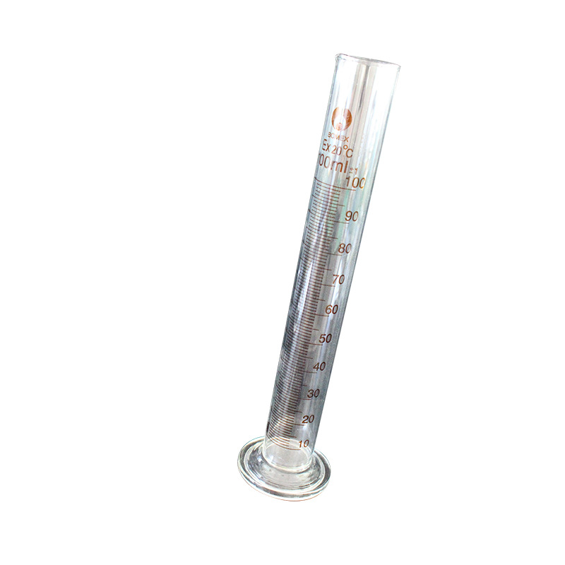 玻璃带刻度量筒 教学实验加厚量筒5/10ml/50ml/100ml/250/1000ml