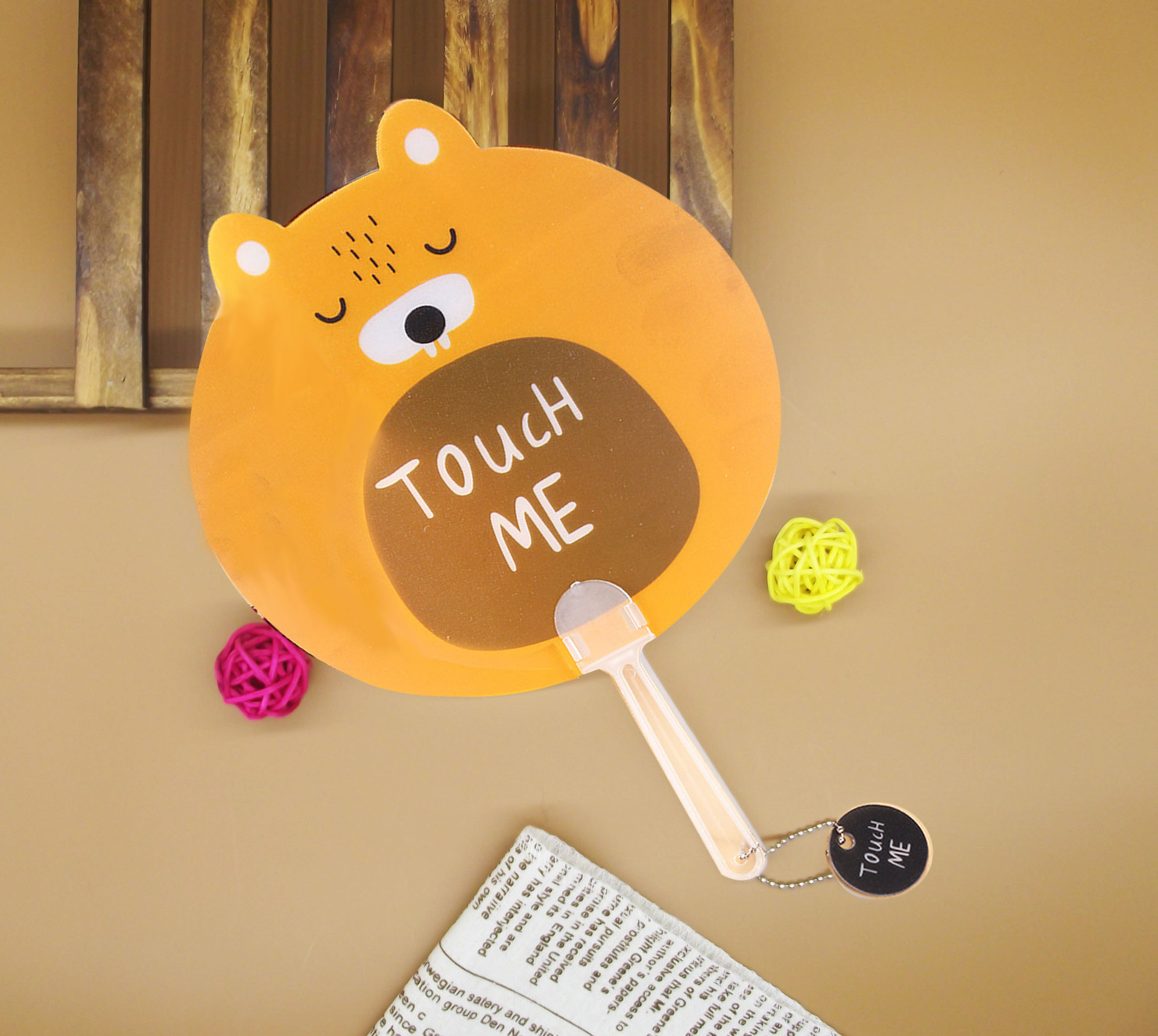 迷你手摇卡通扇 动漫透明带吊坠小扇子 pp扇夏季学生广告扇子定做