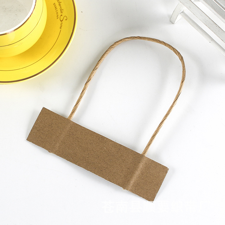 厂家批发彩色扁手提纸绳 手提袋绳子牛皮纸包装手挽绳定做