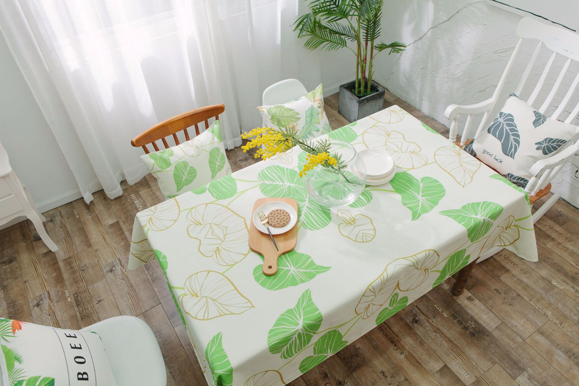 包邮田园数码印花餐桌布棉麻布艺圆方形桌布茶几电视柜台布 b16-4 85*