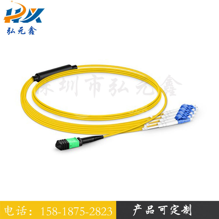 mtp 12芯多模om4铠装野战光纤跳线/mtp室外光缆连接器