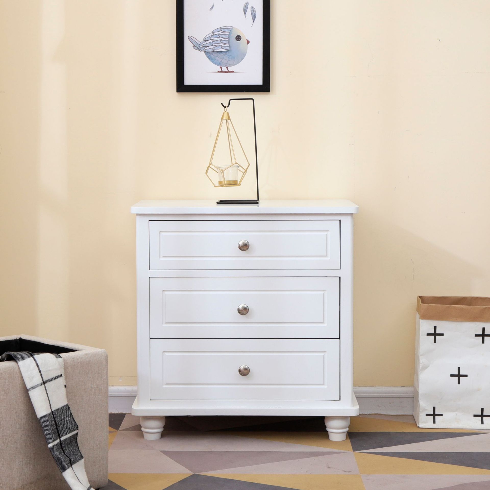 斗柜现代简约客厅卧室收纳柜三斗柜四五斗储物柜床边柜北欧