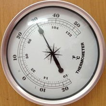 132mm指针式双金属温度计表，有湿度计同规格款气压计，时间表