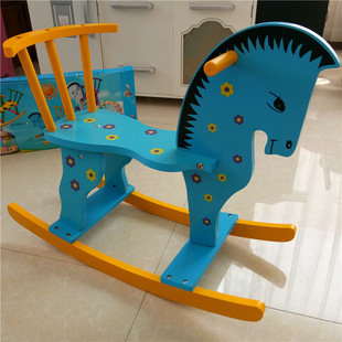 小孩小木马儿童宝宝玩具积木实木婴幼儿园瑶瑶马骑马益智摇摇木马