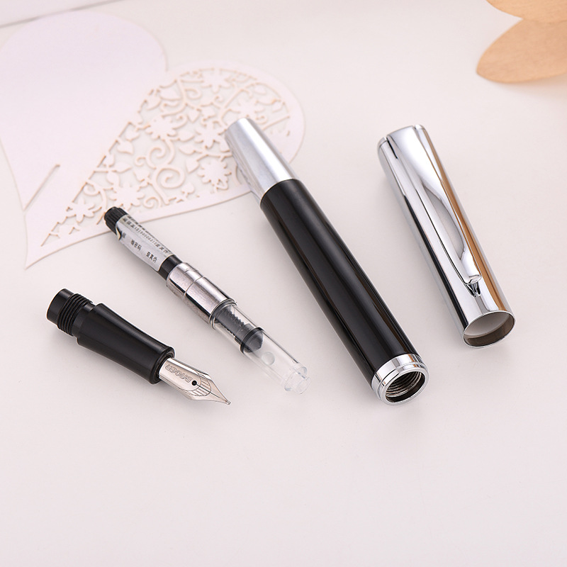 金豪黑色烤漆签字笔学生练习中性笔商务办公用品宝珠笔定制