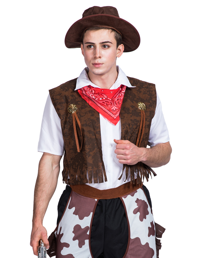 跨境供应halloween万圣节西部牛仔cosplay服饰厂家直供可定制