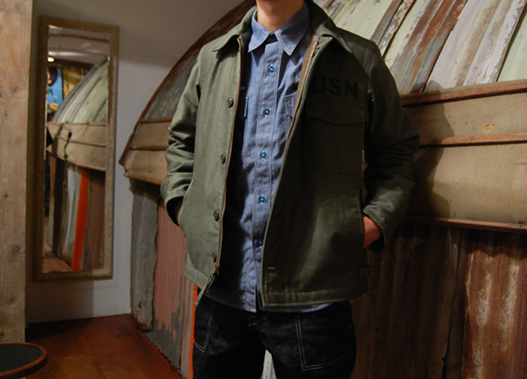 新品a-2 deck jacket海军甲板服加厚外套男a2羊毛夹克无领n-1棉服