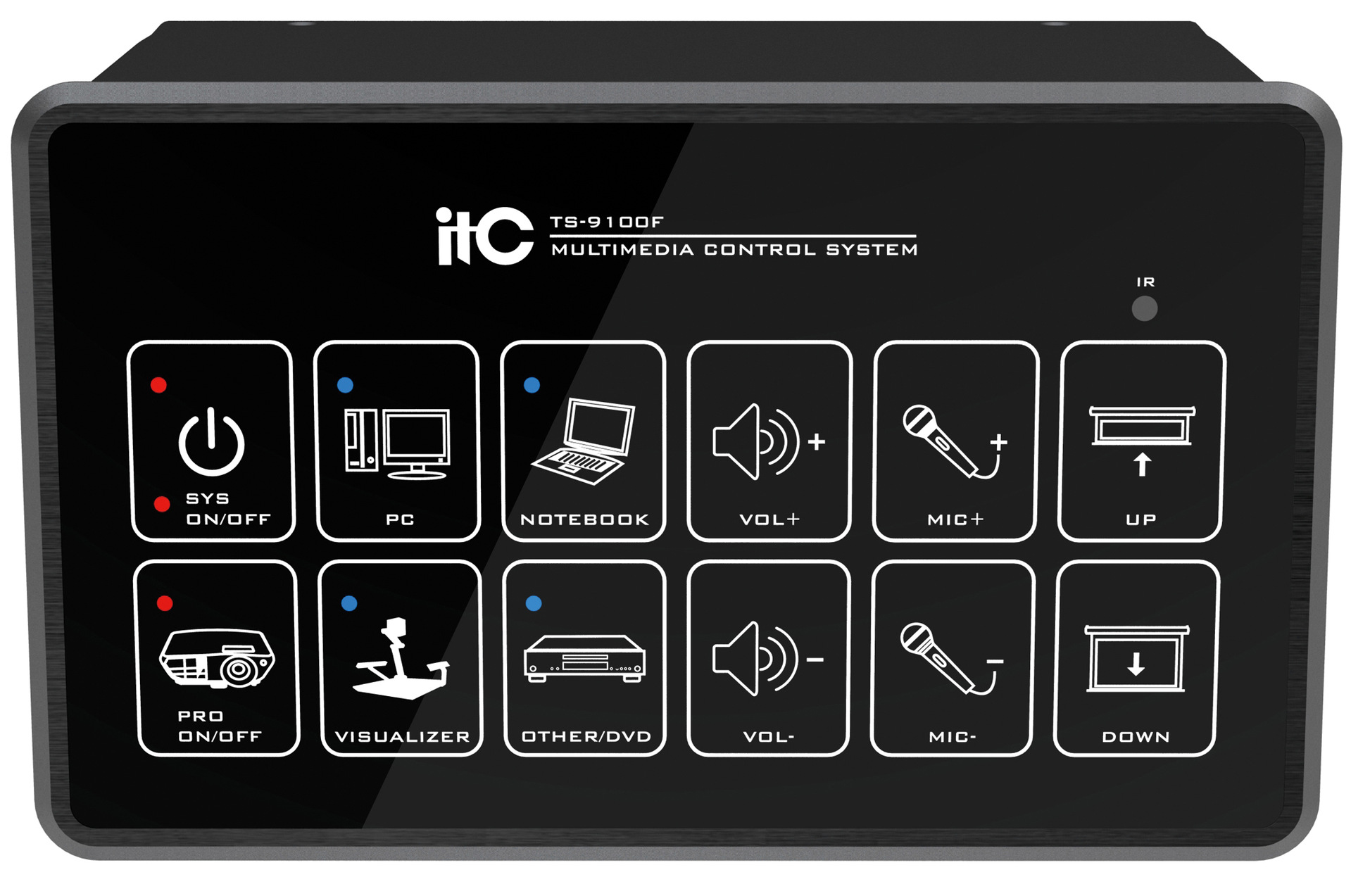 嵌入式安装设计,面板搭配电容触控按键,按键经久耐用,防水防尘.