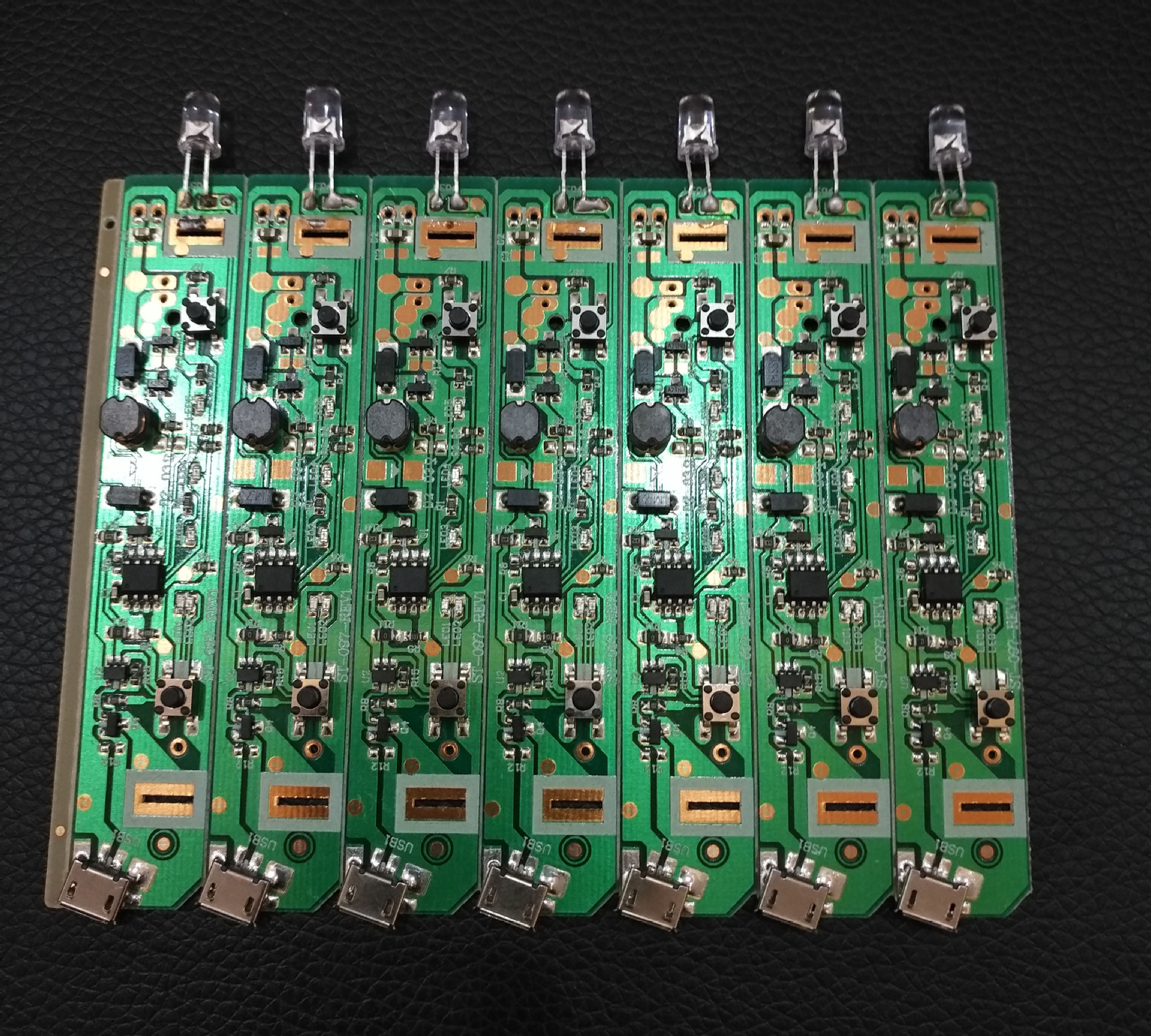 usb迷你小风扇主板 三档带led灯风扇pcba 芭蕉扇pcba